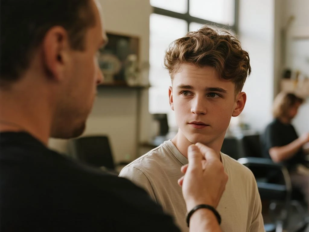 Barbershop personalized consultation with AI hairstyle changer