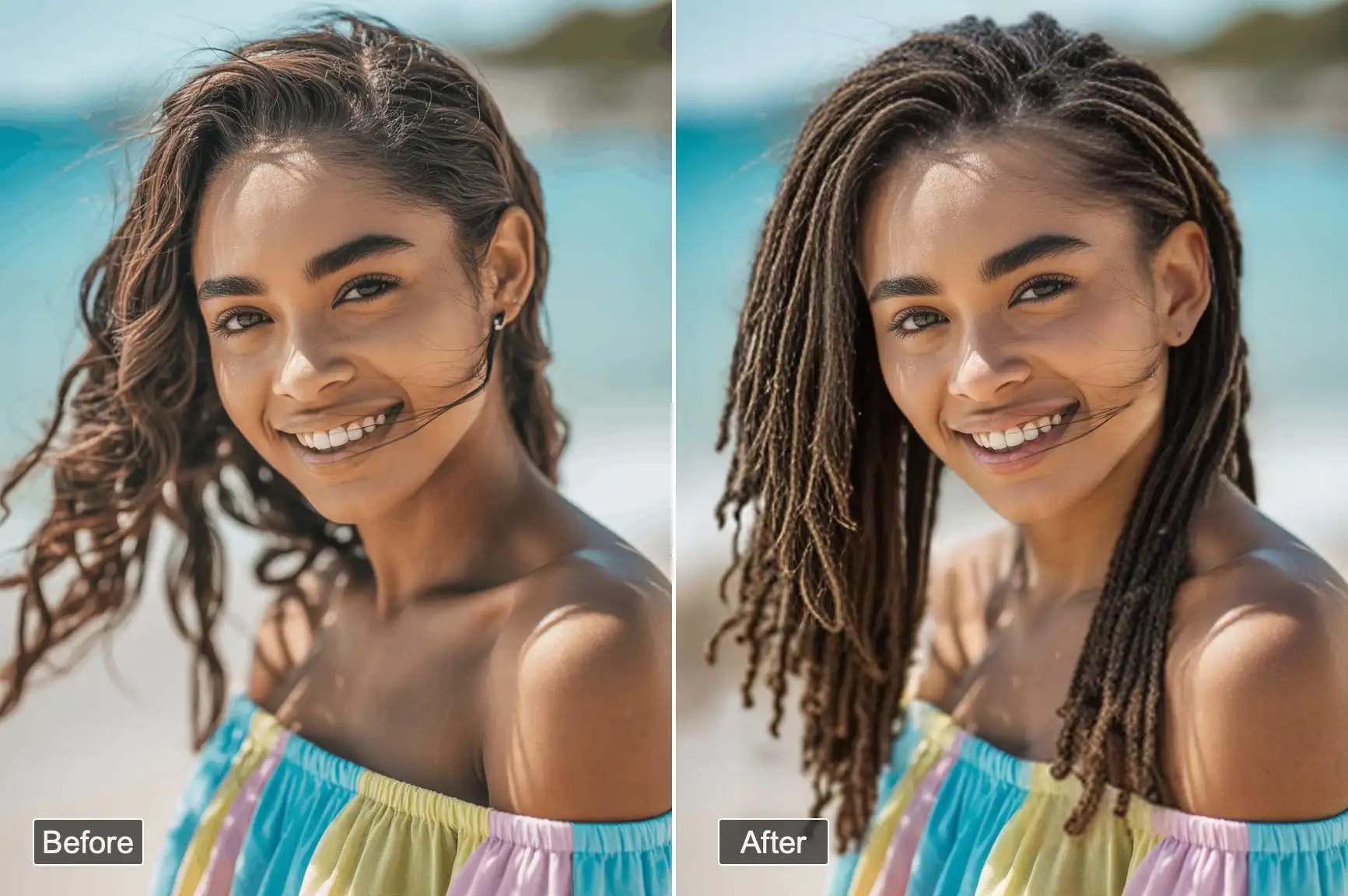 Dreadlocks transformation result