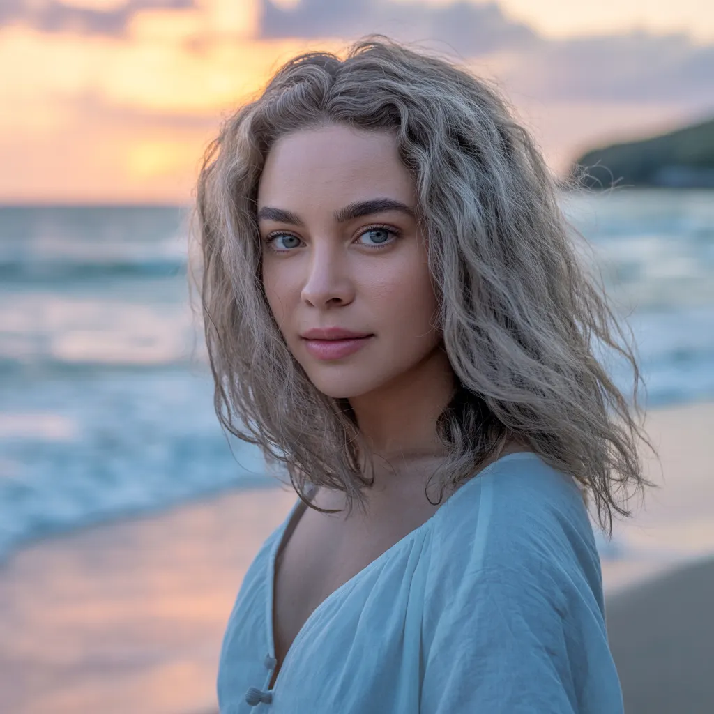 Gray hair filter dark silver style - perfect gray look for social media posts
