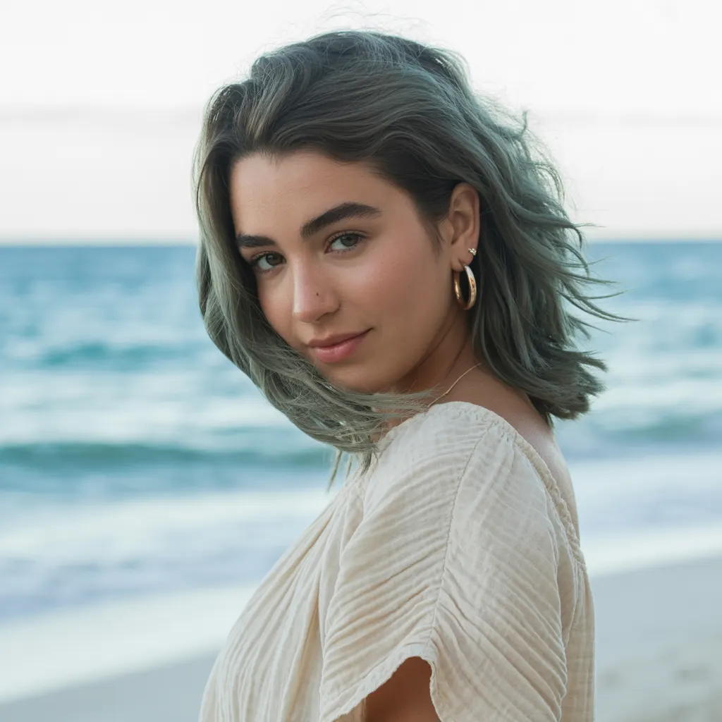 Gray hair filter salt and pepper style - natural gray hair transformation