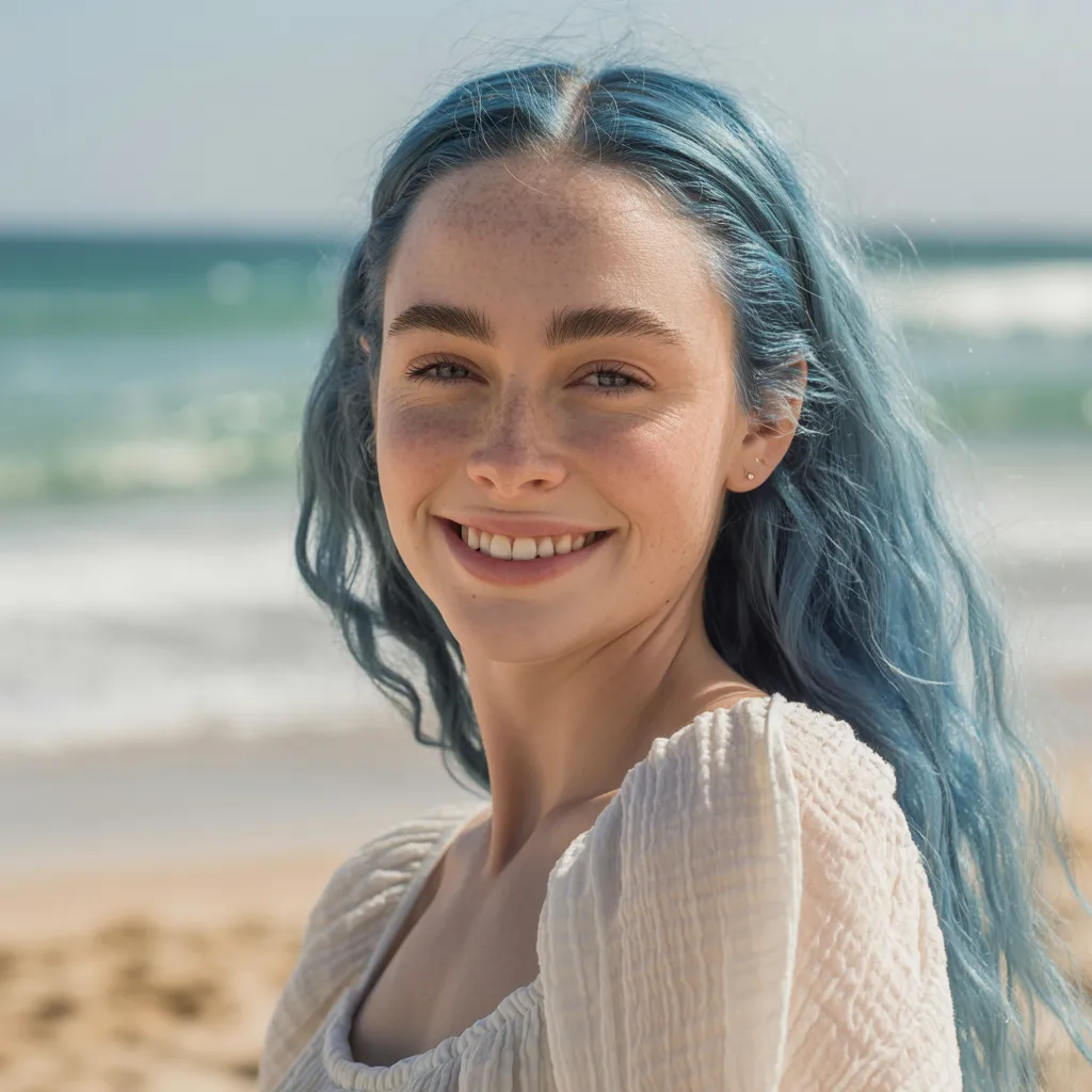 Hair color changer blue - blue hair color transformation