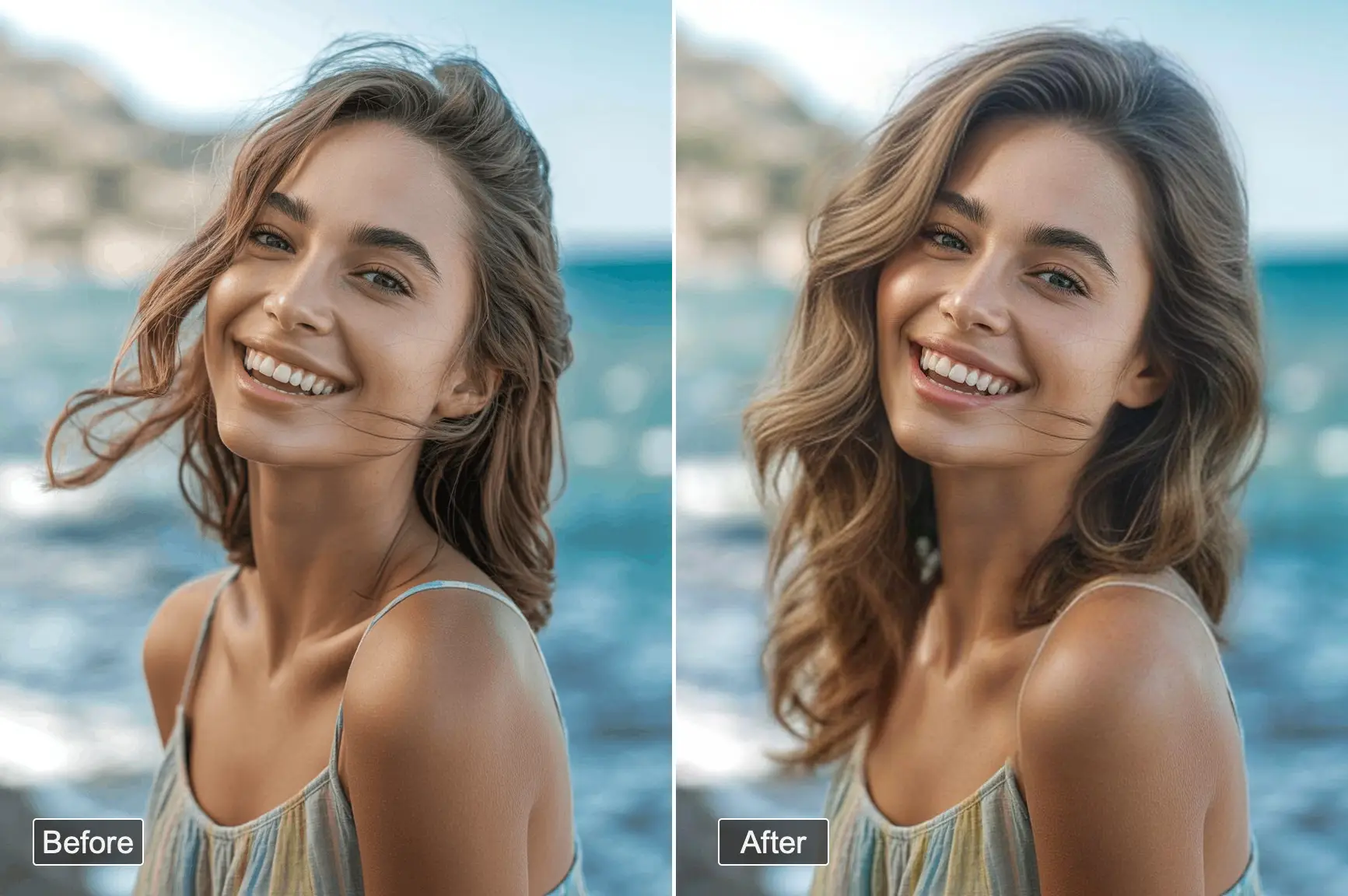 Long hair transformation result