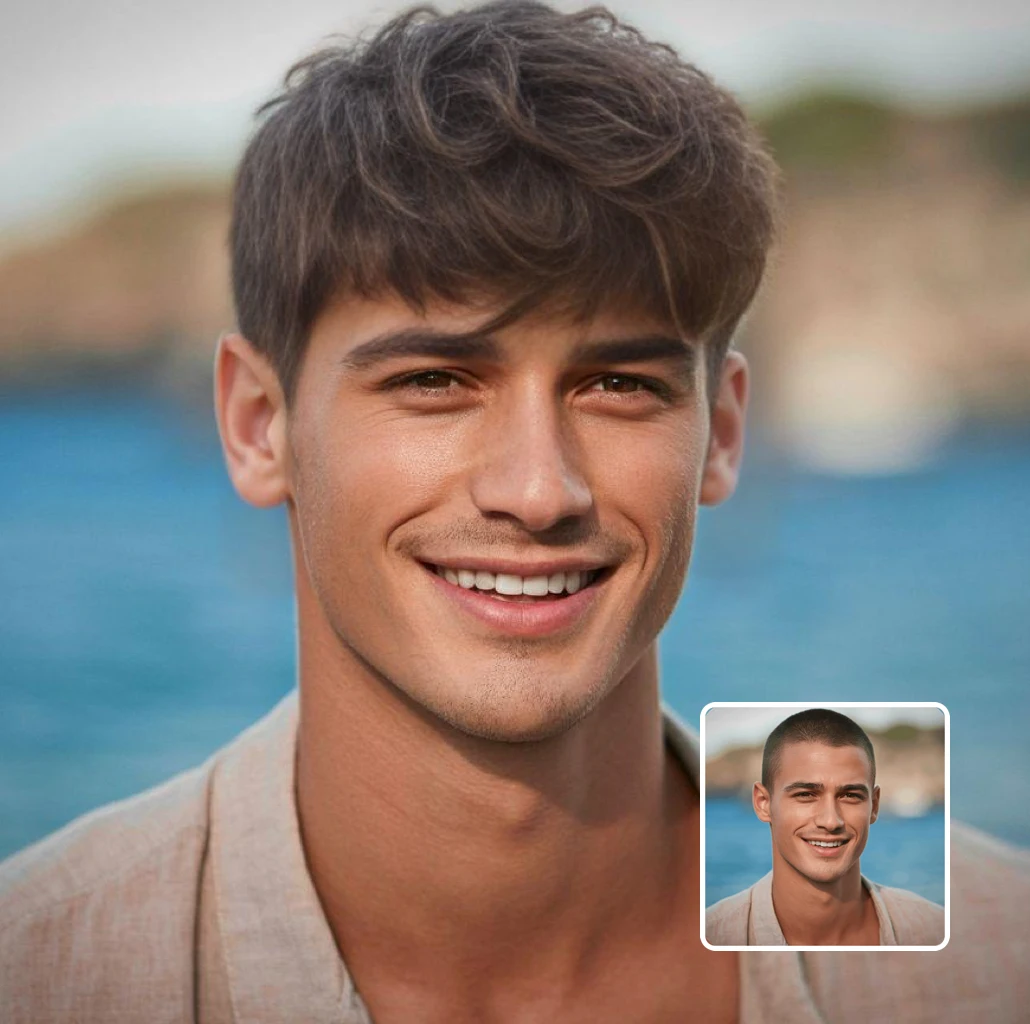 long hair transformation - before and after with textured fringe