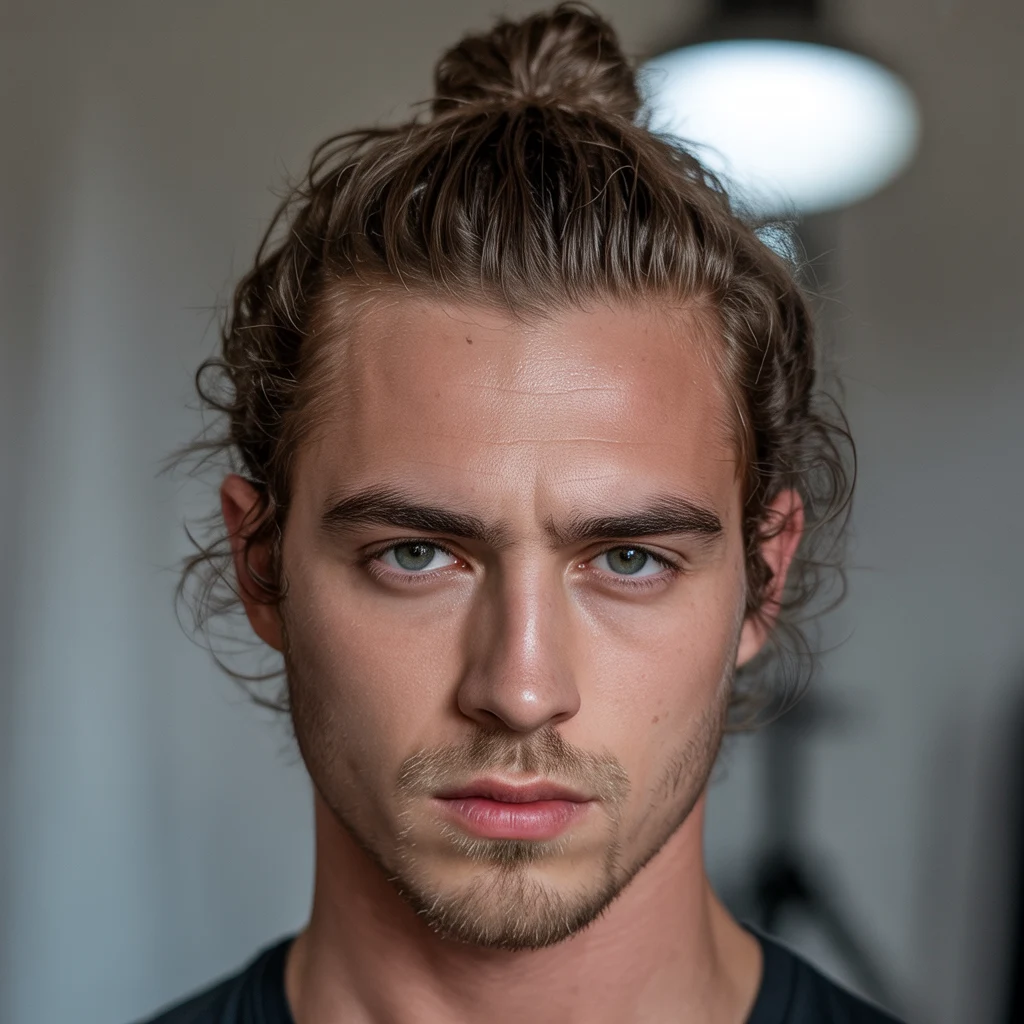 man bun english hanson - English man with trendy man bun style