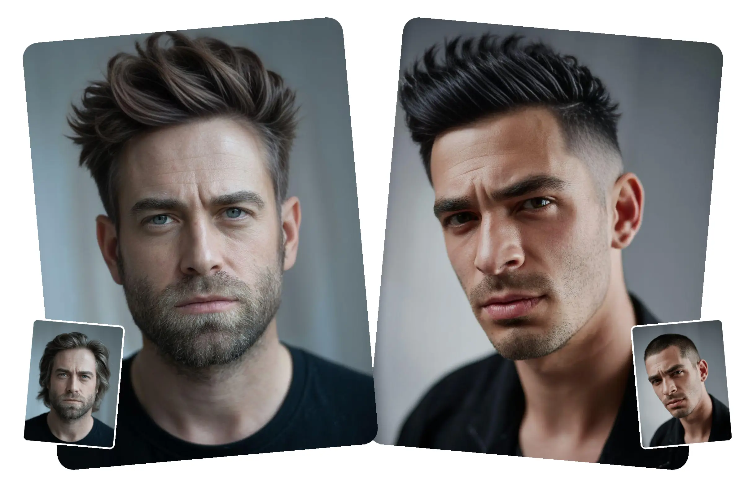pompadour haircut preview - try before cutting real hair