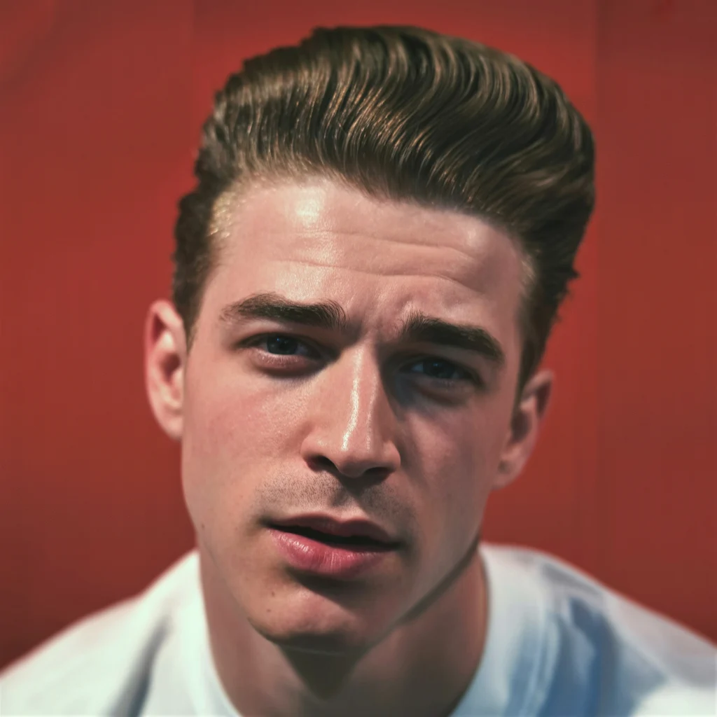 pompadour transformation - American man with classic US pompadour