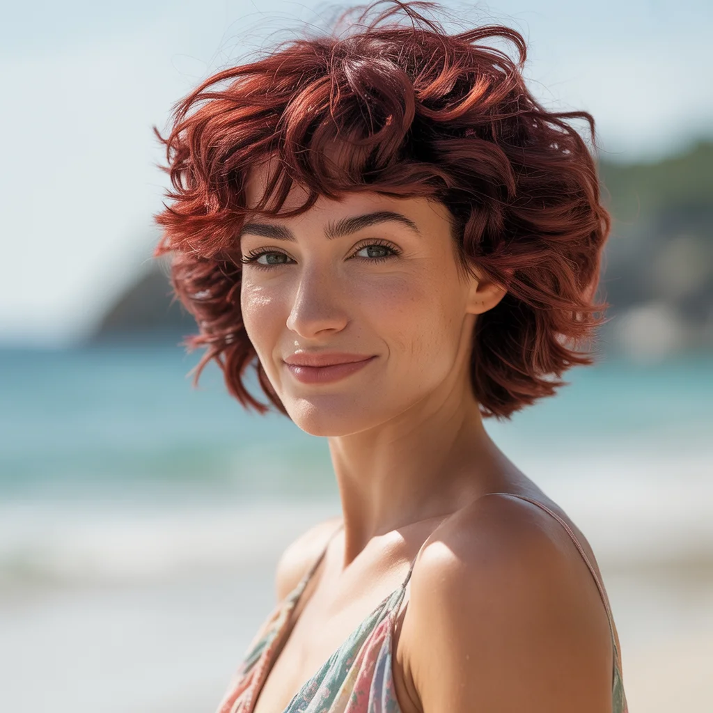 Red filter deep red pixie - deep red pixie hair transformation