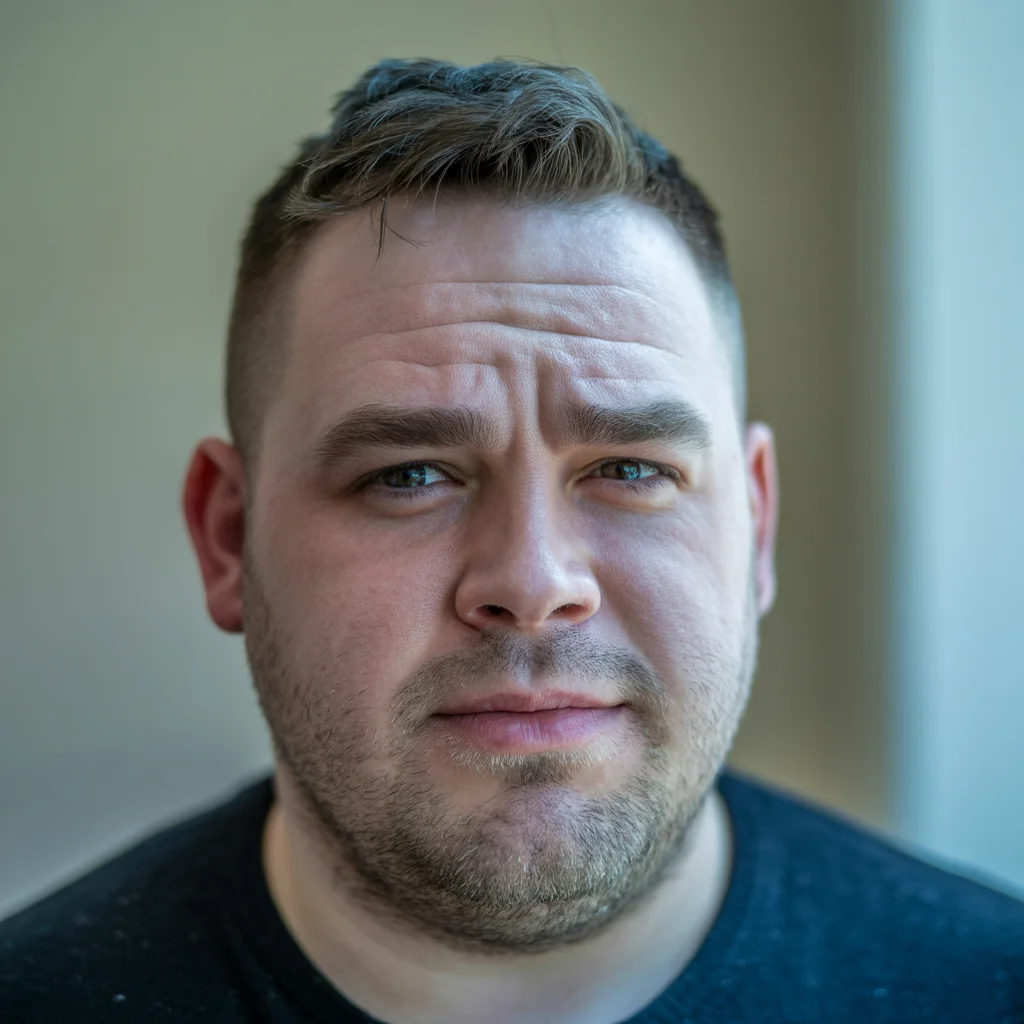 undercut 50 oldfatman - mature man with elegant undercut hairstyle